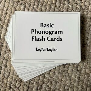 Basic Phonogram Flash Cards - White